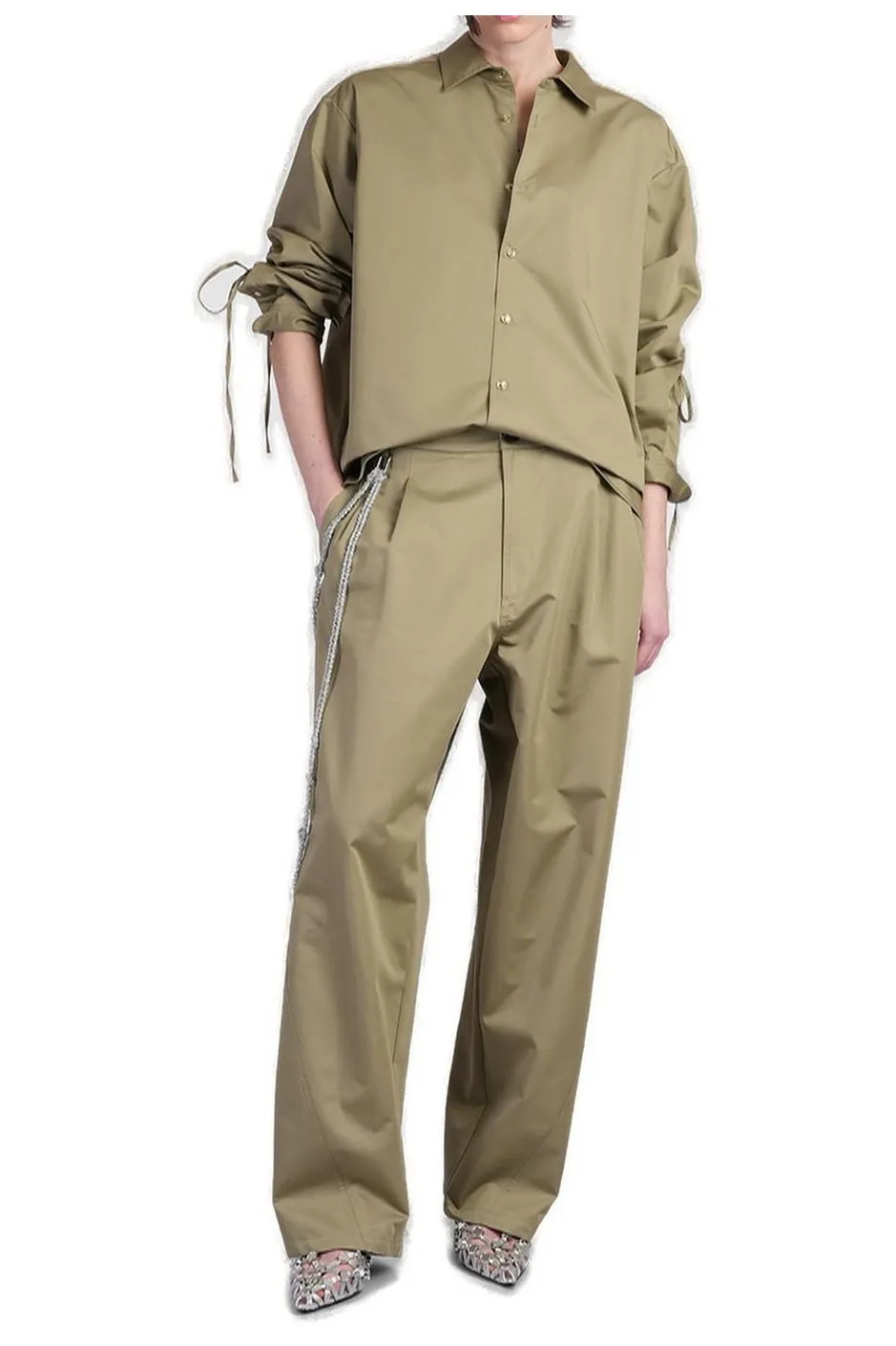 Keanu Tech Satin Rouche Shirt