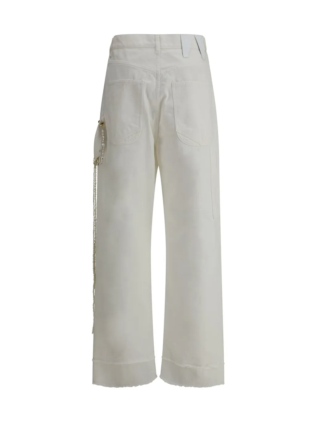 Lisa Chain Adorned Loose Fit Carpenter Denim Jeans