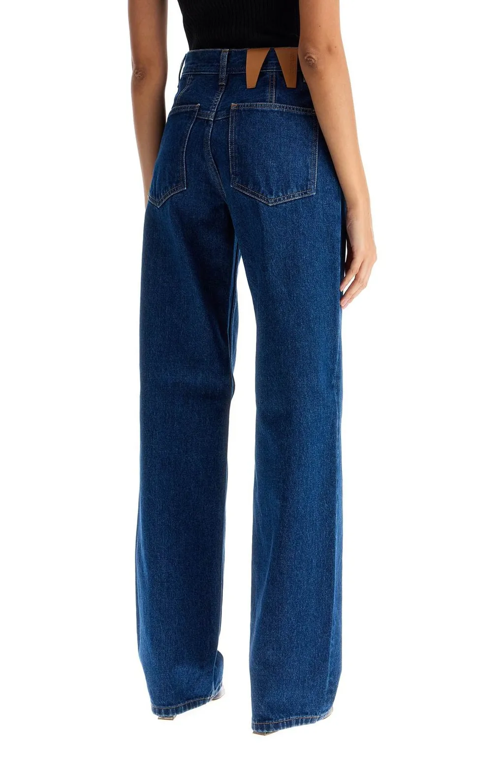 Lu Straight Leg Pleat Effect Fitted Jeans