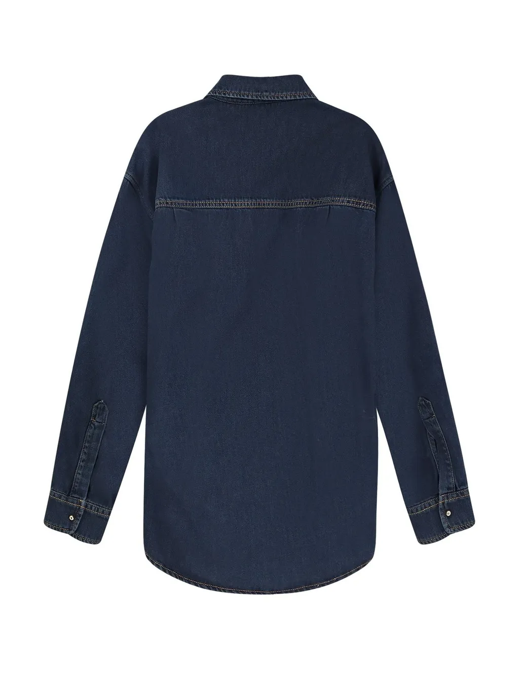 Long-Sleeved Denim Shirt