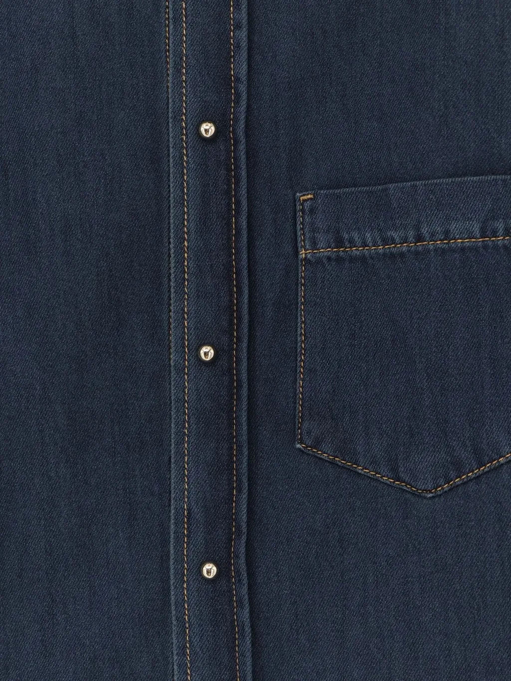 Long-Sleeved Denim Shirt