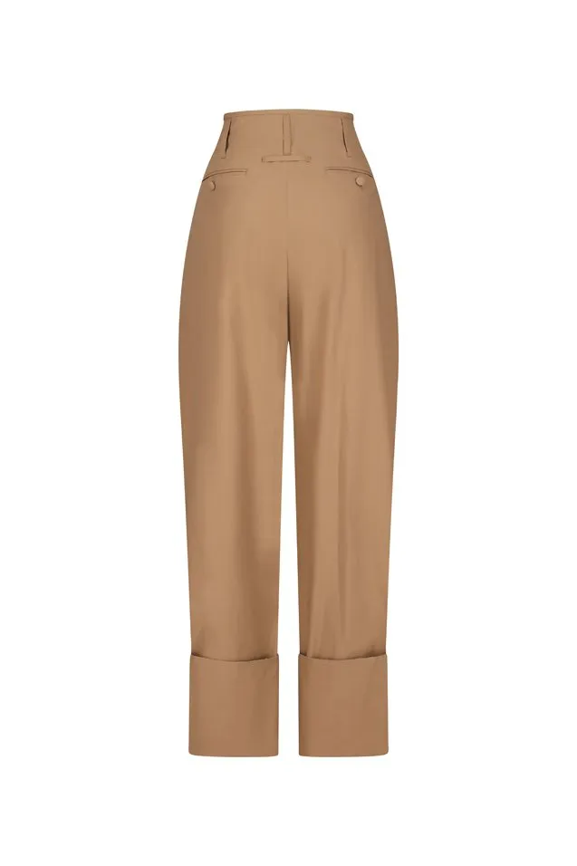 Cropped Pleated Pants