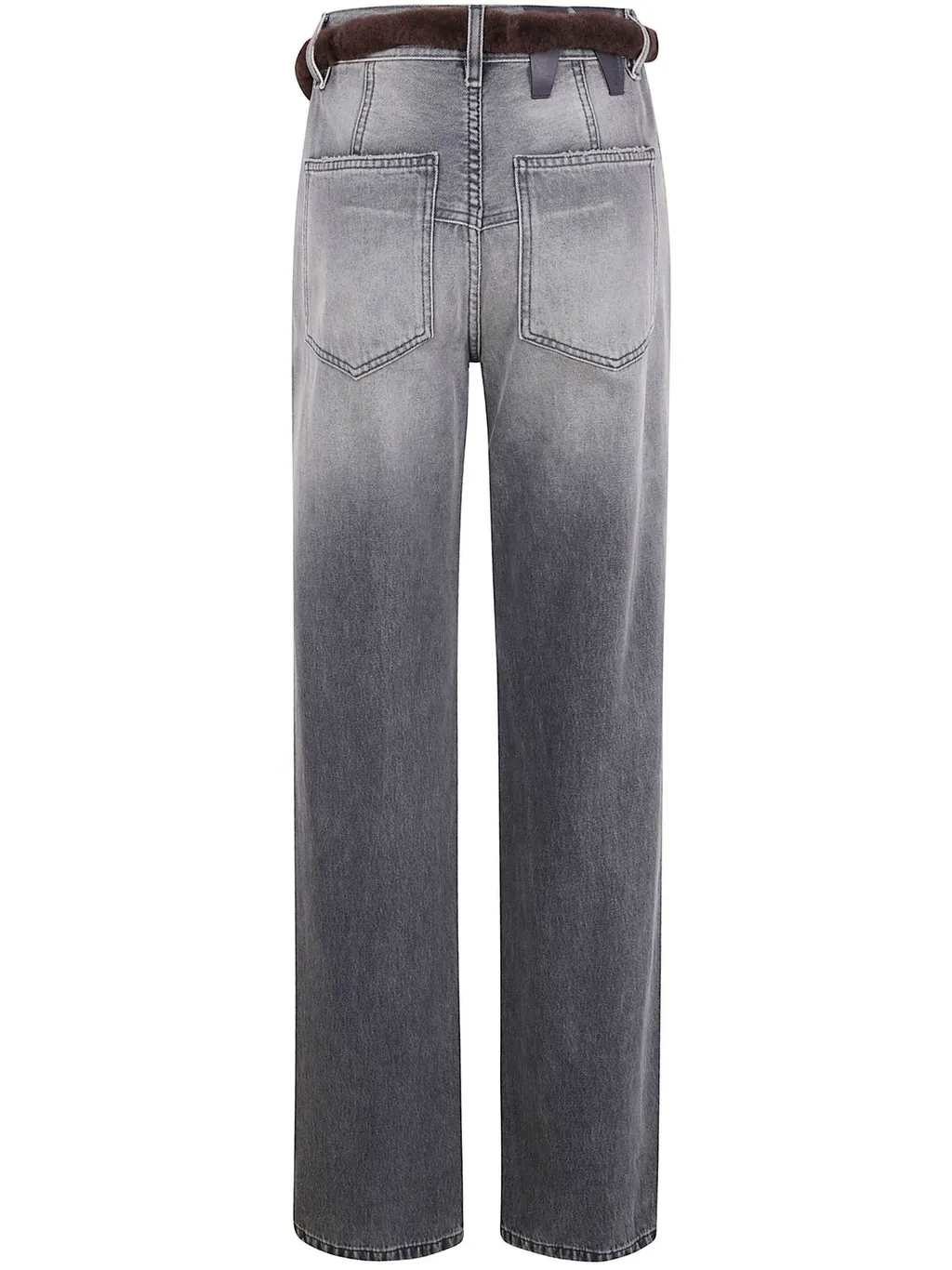 Lu Wide-Leg Belted Jeans