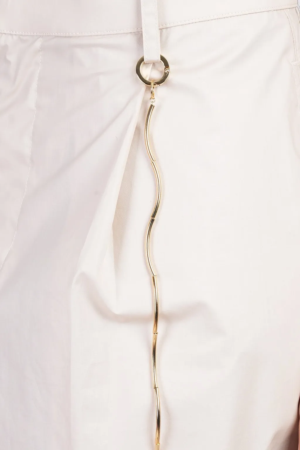 Danielle Chain Adorned Wide-Leg Trousers