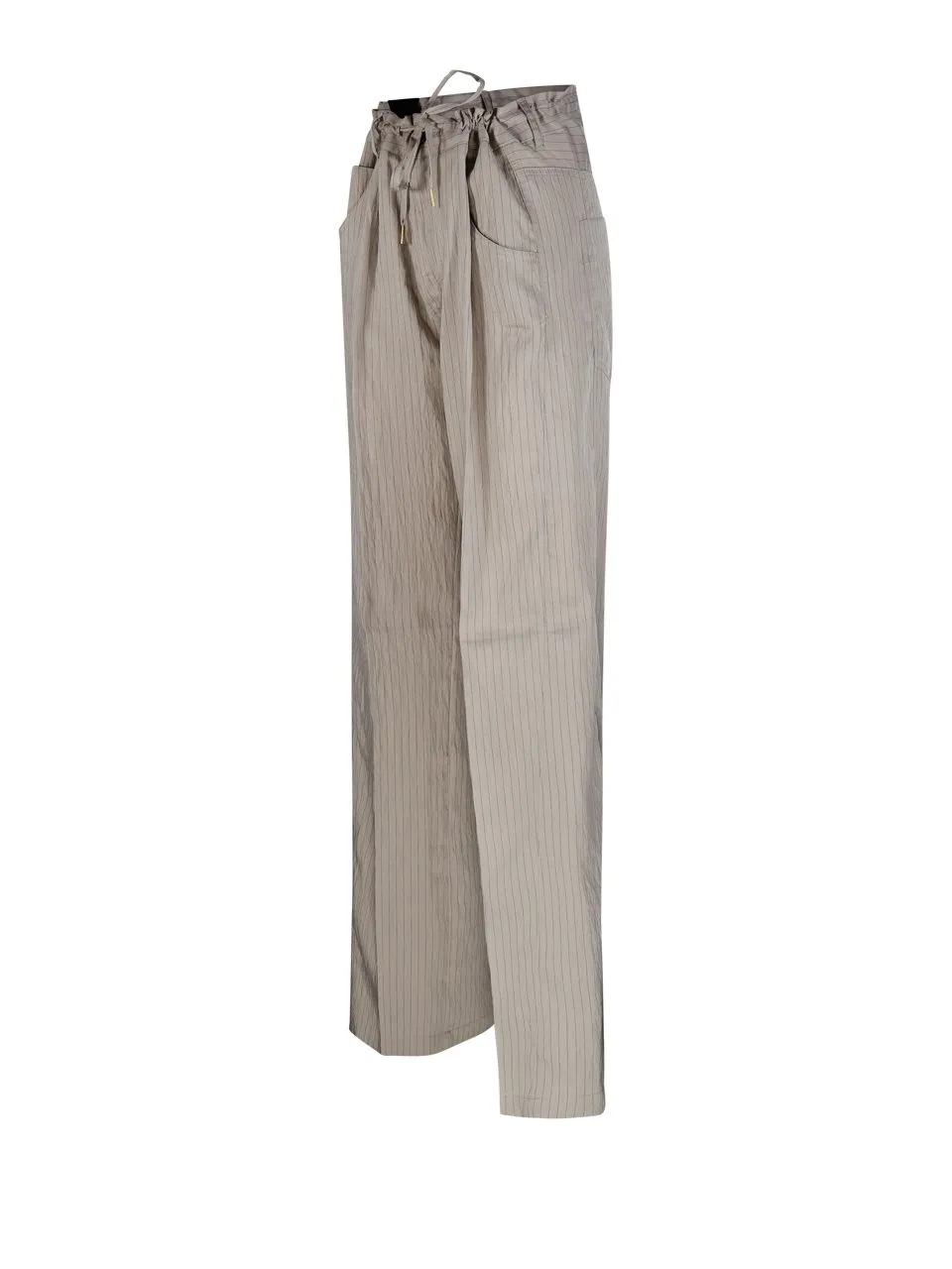 Iris Striped Paper Bag Pants