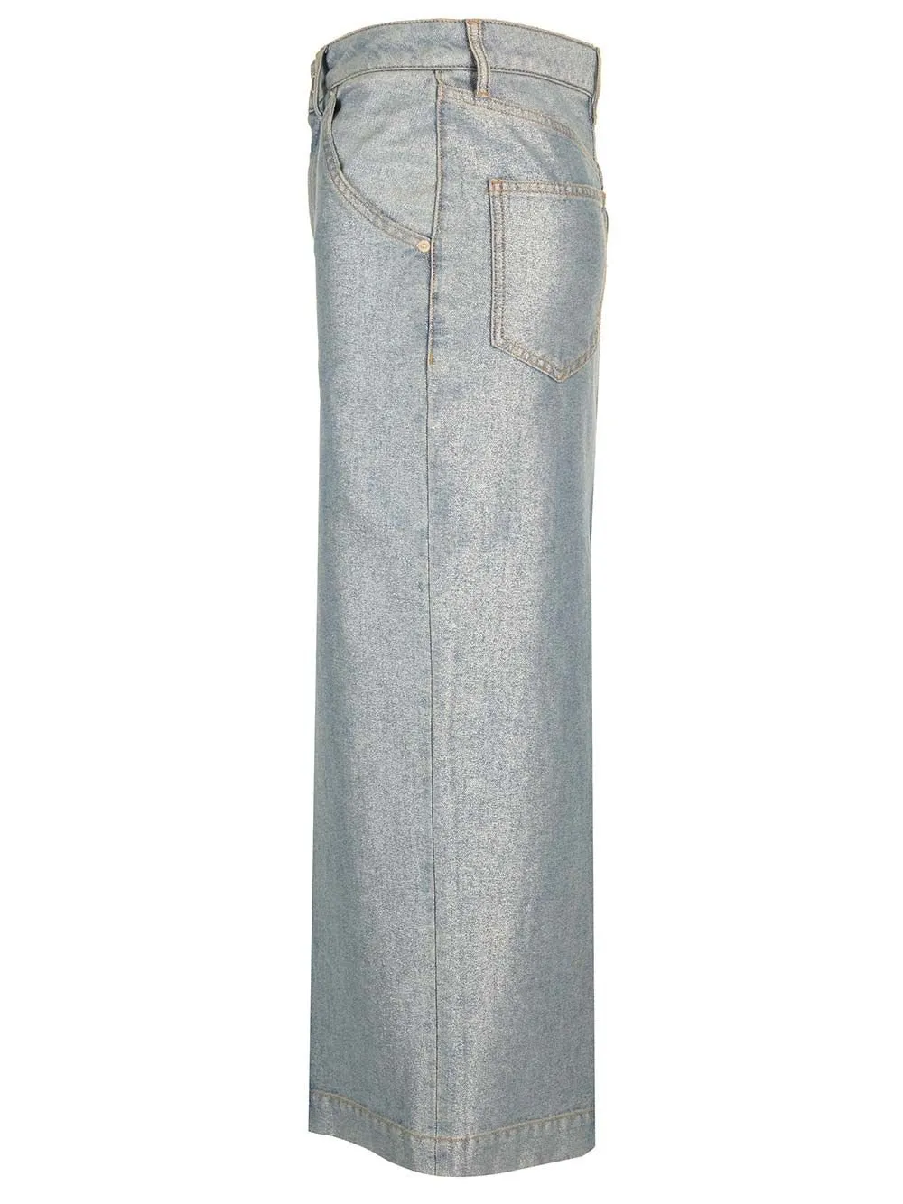 Erika Slit Denim Midi Skirt