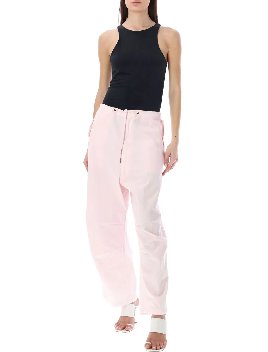 Drawstring Wide Leg Trousers