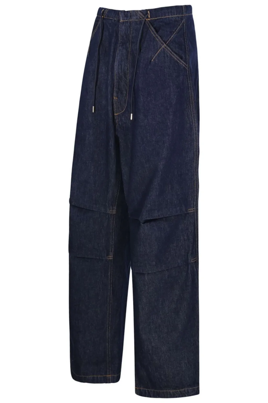 Daisy Contrast Stitched Drawstring Jeans