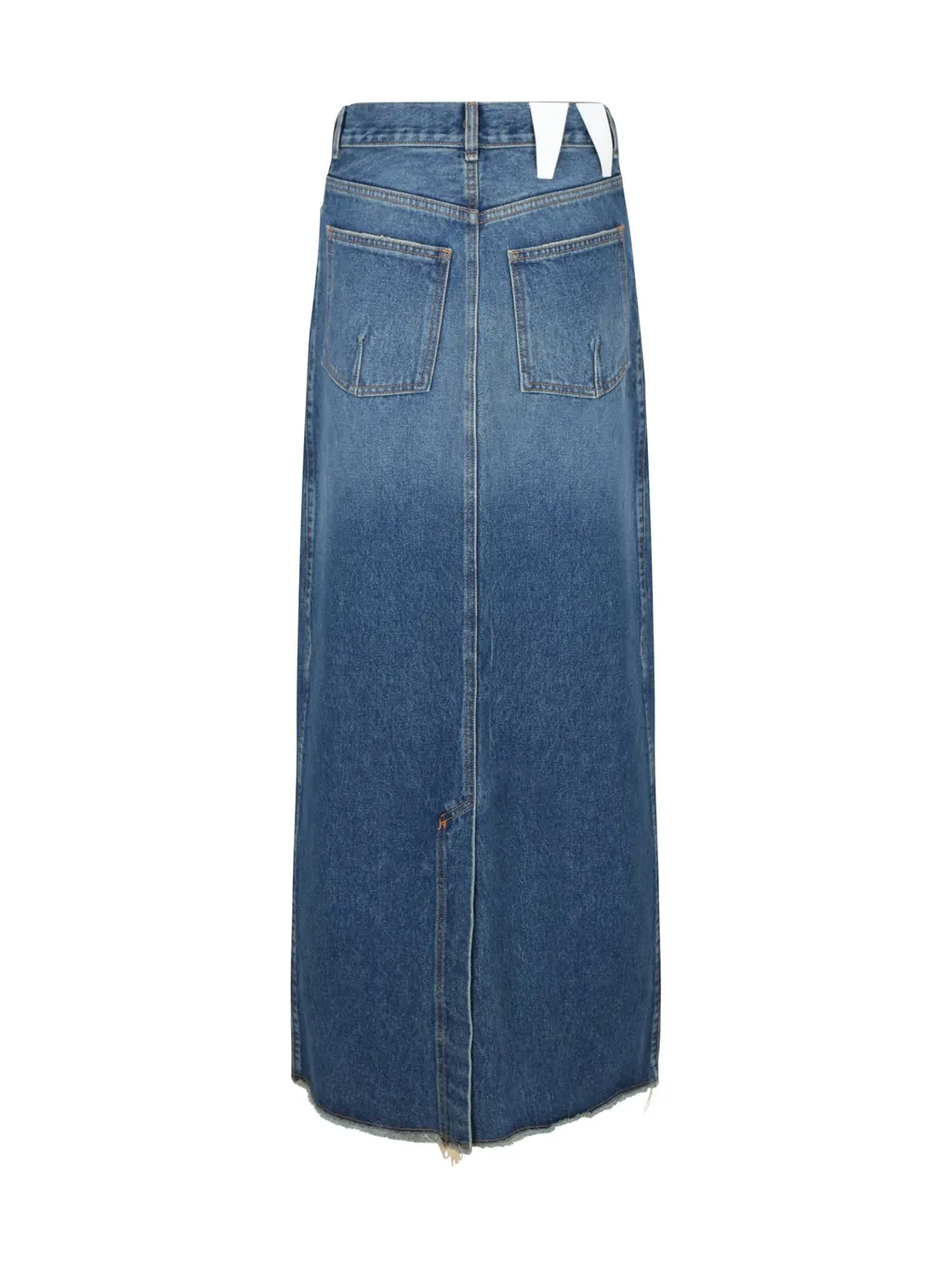 Emma Distressed Denim Maxi Skirt