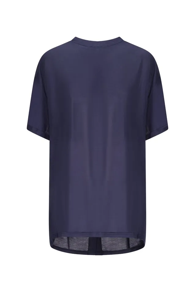 Linda Back Snapped Jersey T-Shirt