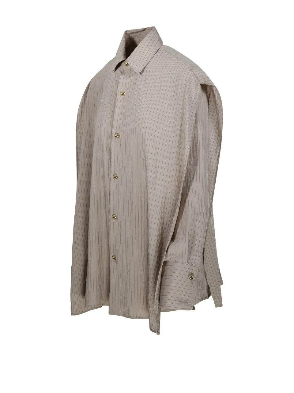 Pinstripe Button-Up Shirt