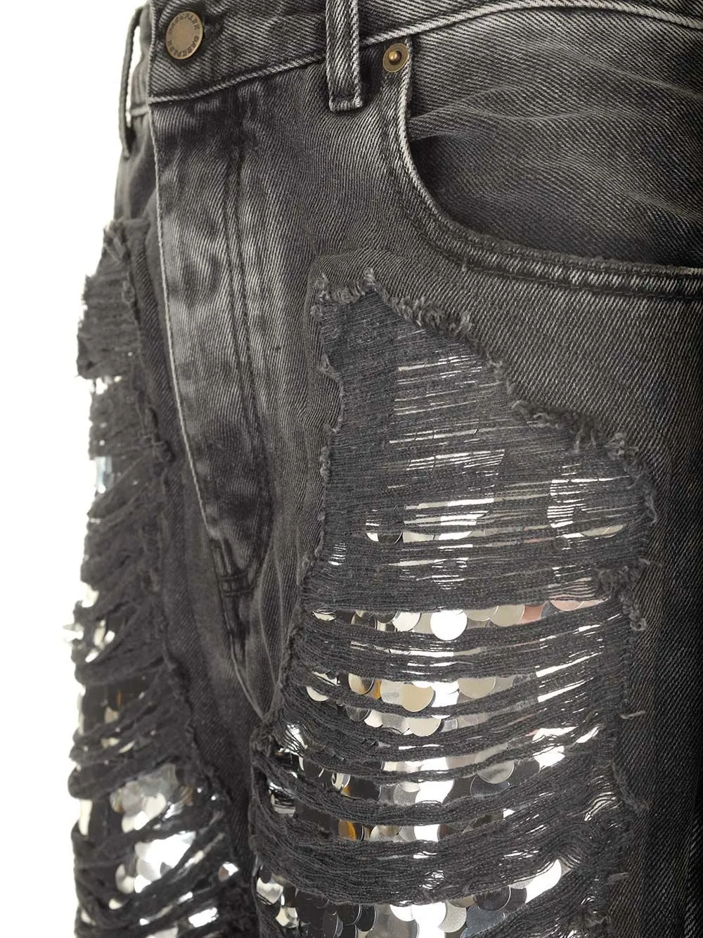 Karen Distressed Sequin Jeans