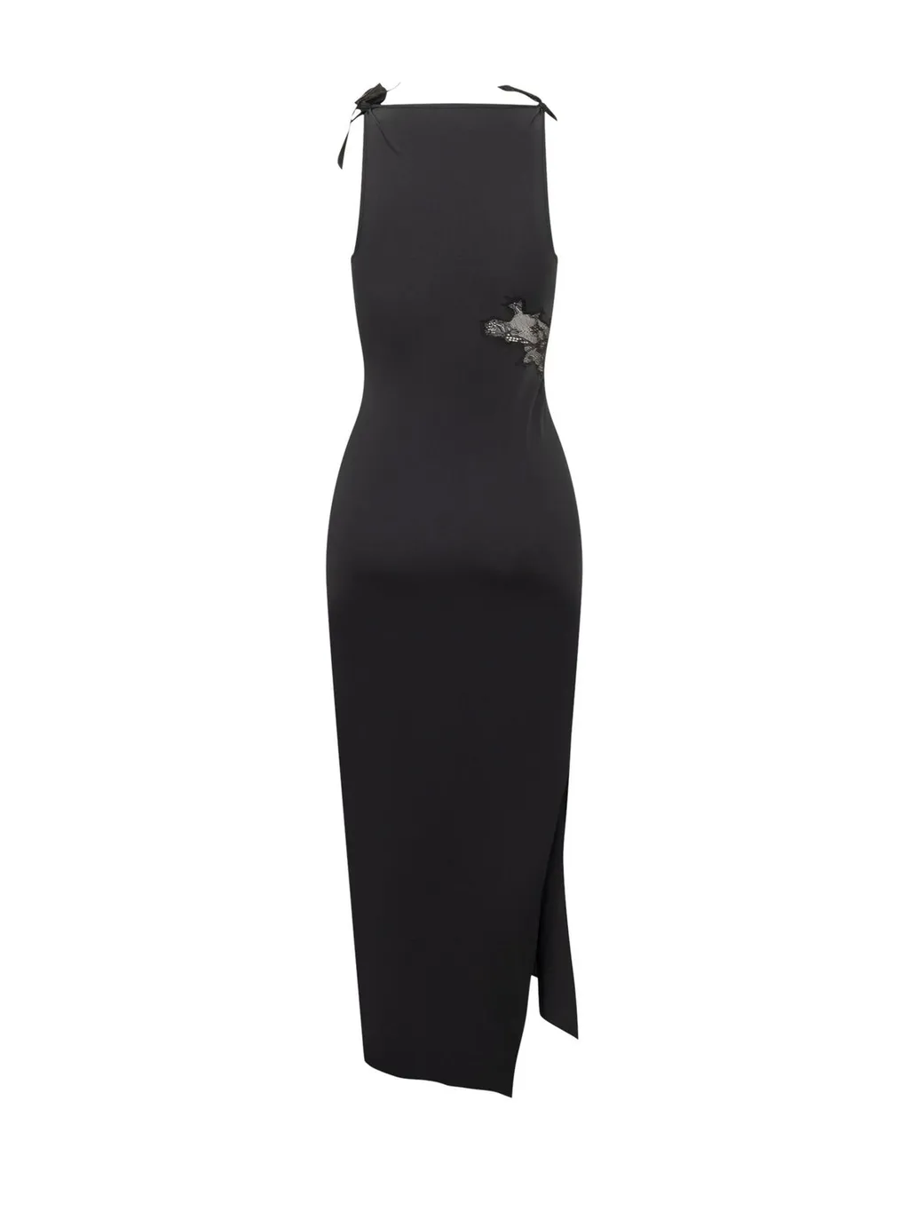 Lace Asymmetrical Maxi Dress