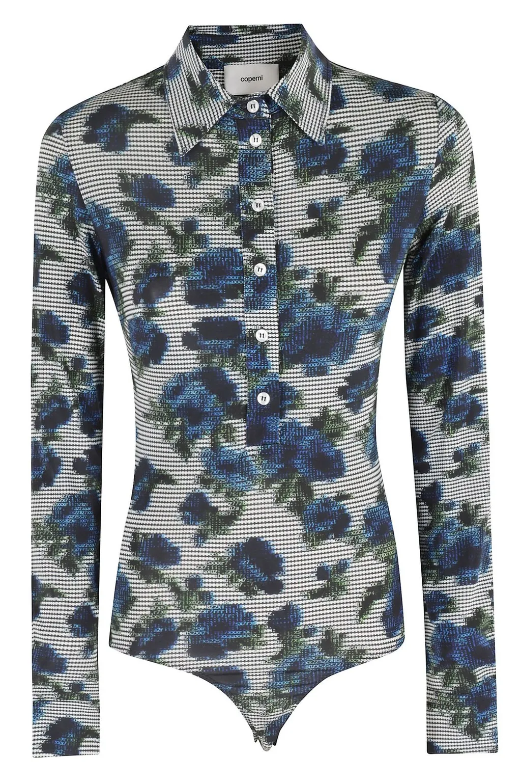 Ascii Floral Printed Bodysuit