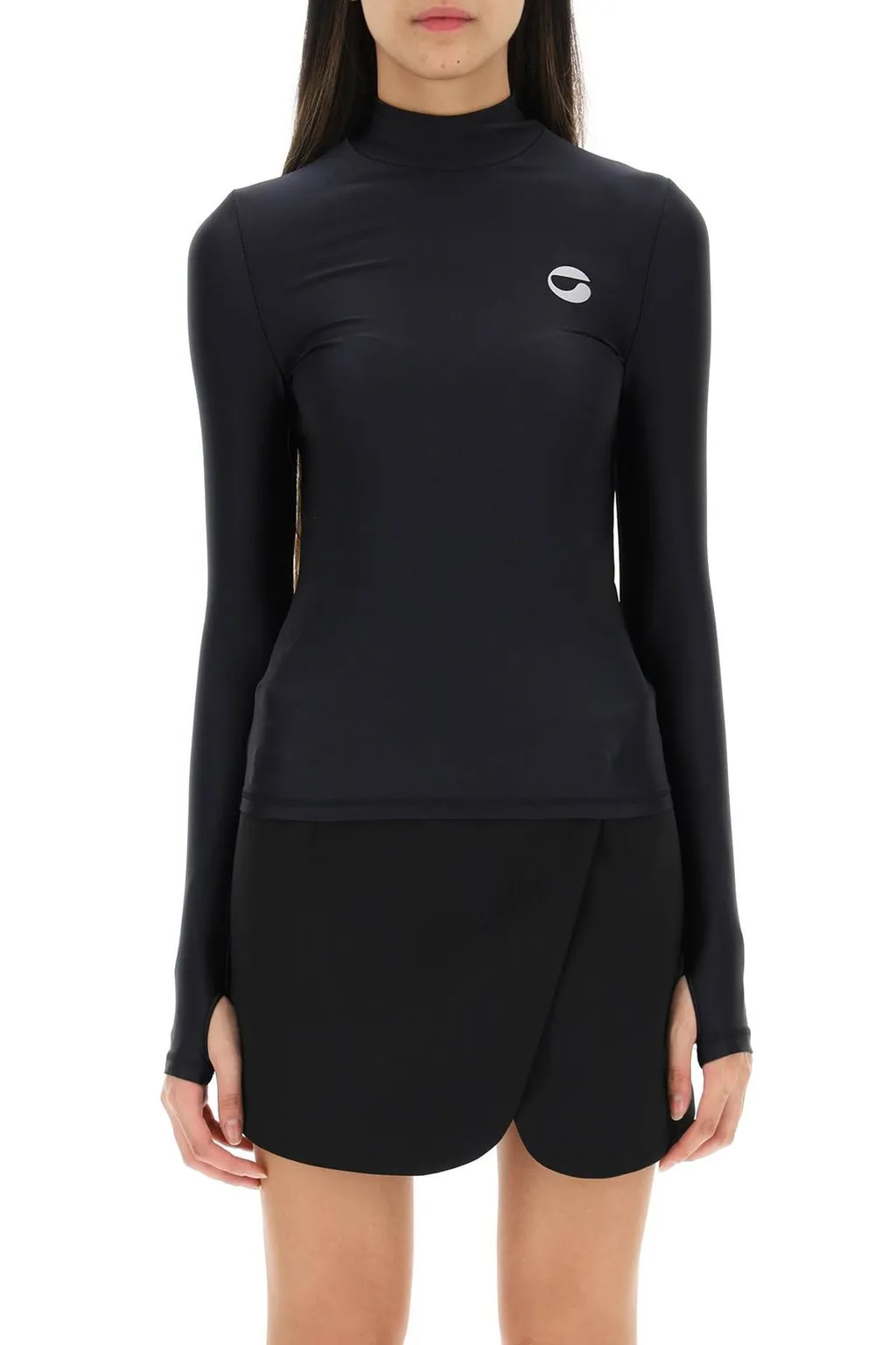 High Neck Long-Sleeved Top