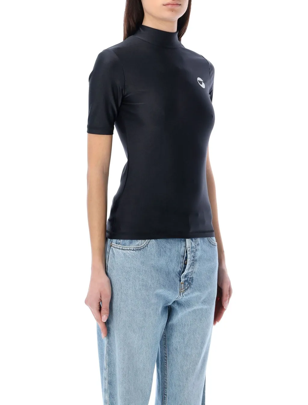High-Neck Fitted Top