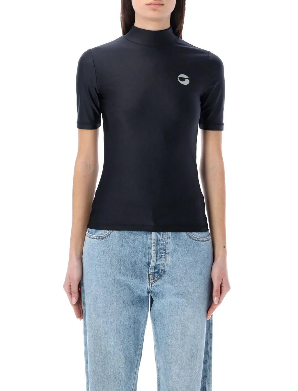 High-Neck Fitted Top