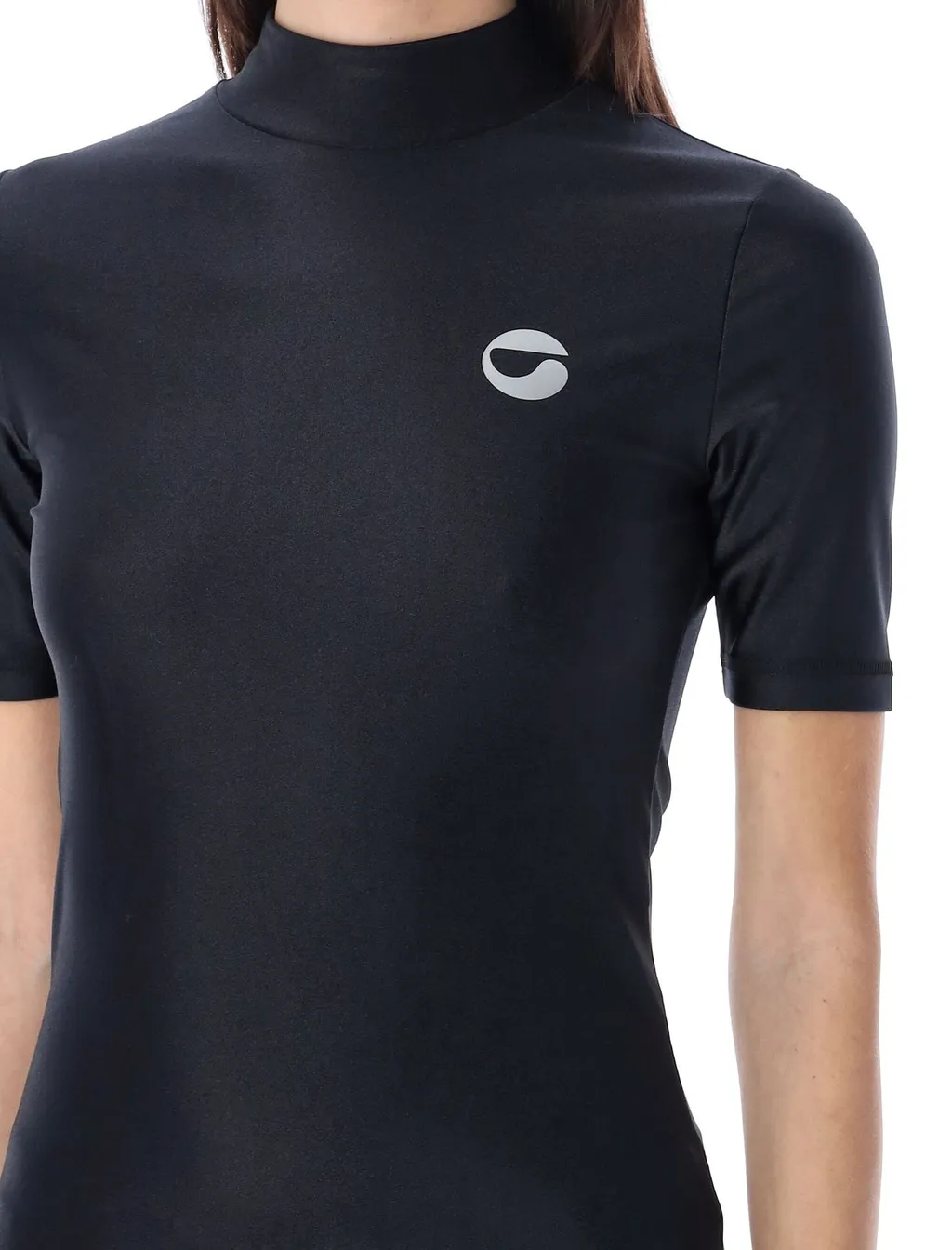High-Neck Fitted Top