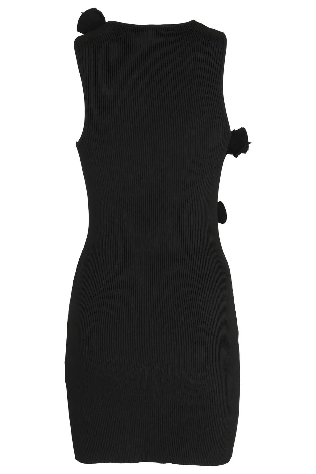 Asymmetric Flower Knitted Mini Dress