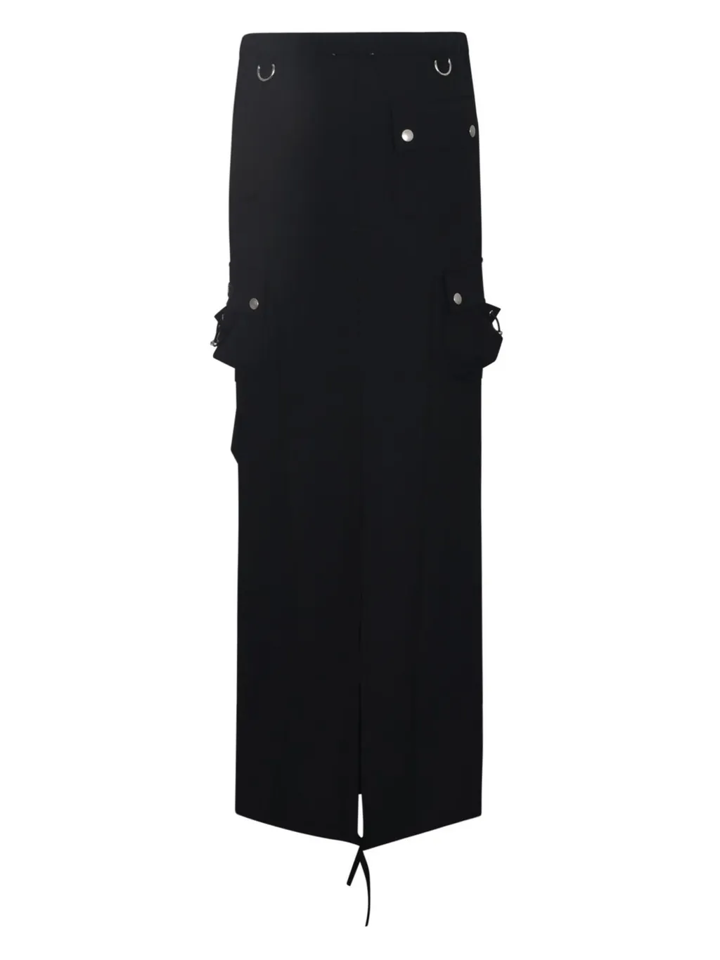 Drawstring Waist Midi Skirt
