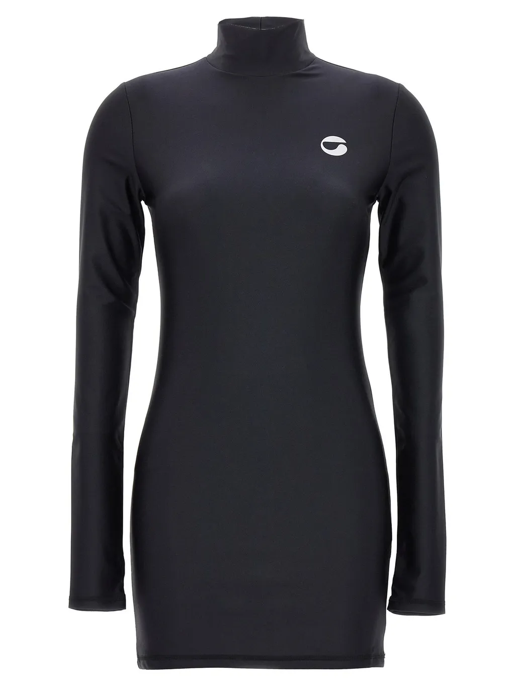 High-Neck Fitted Dress