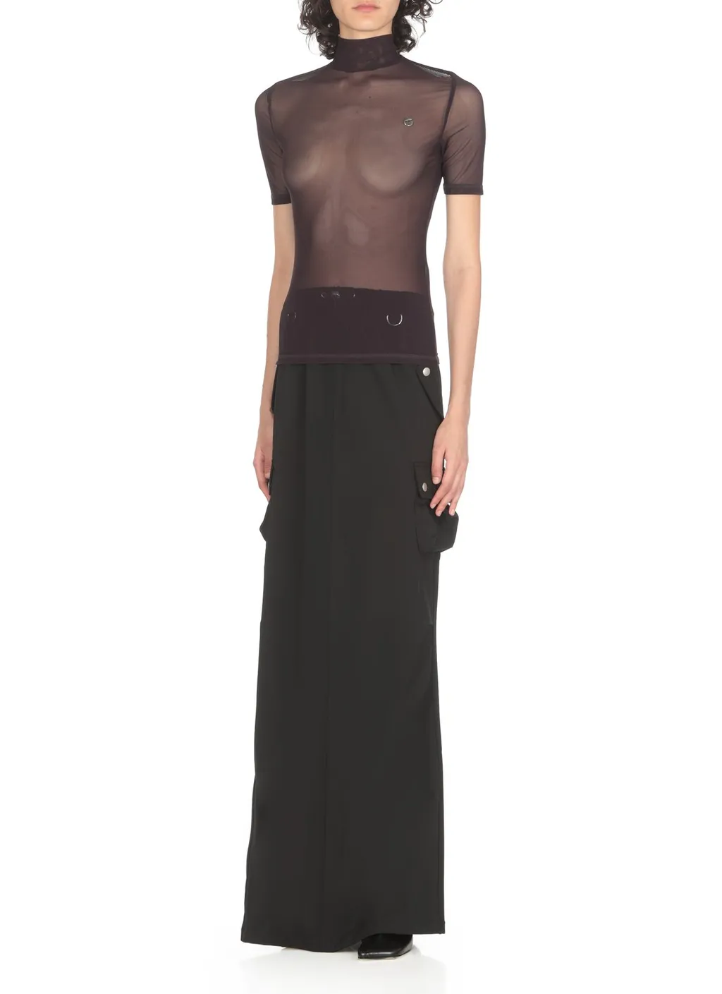 High Neck Fitted Top