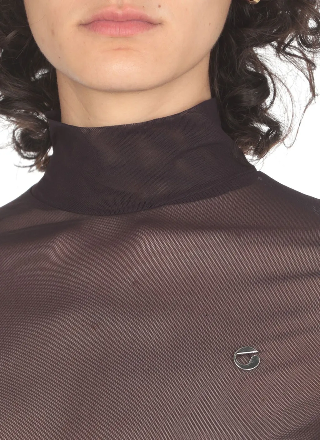 High Neck Fitted Top