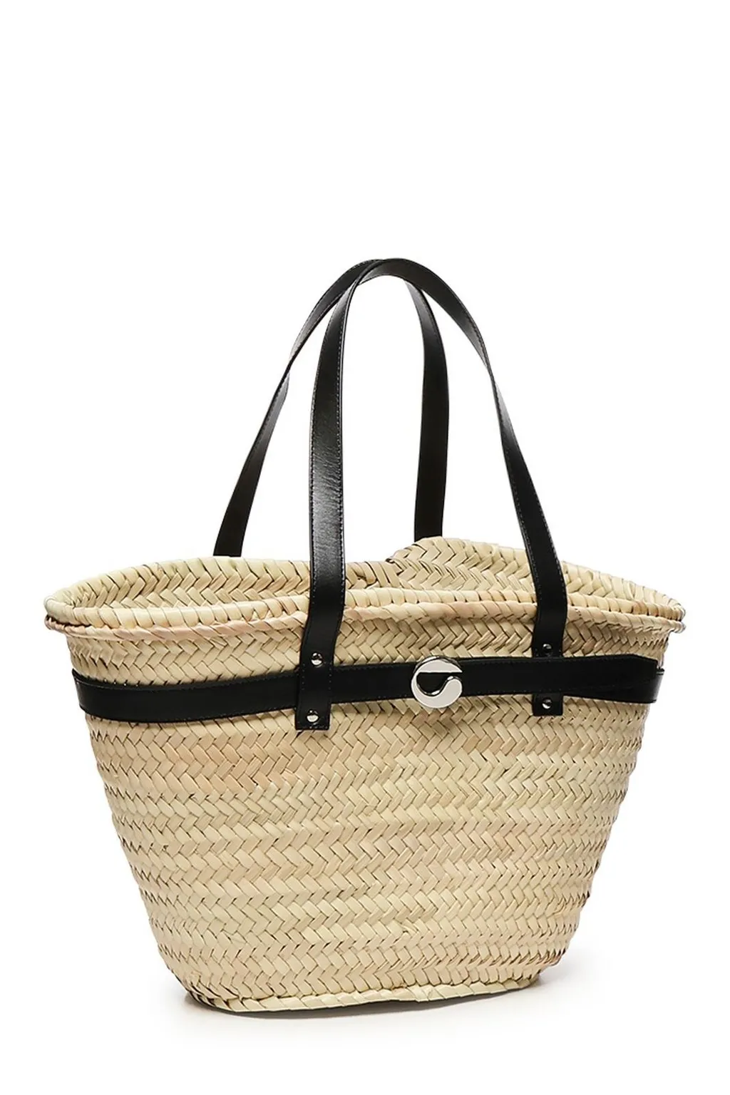 Logo-Plaque Top Handle Bucket Bag