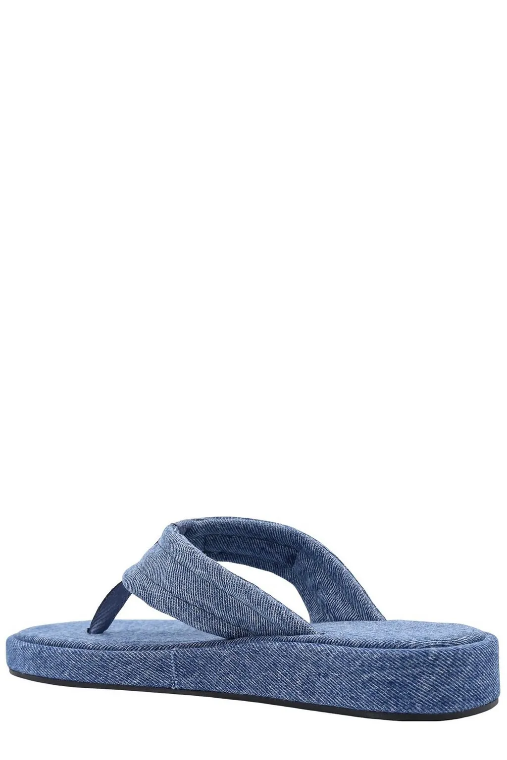 Logo Patch Denim Thong Sandals