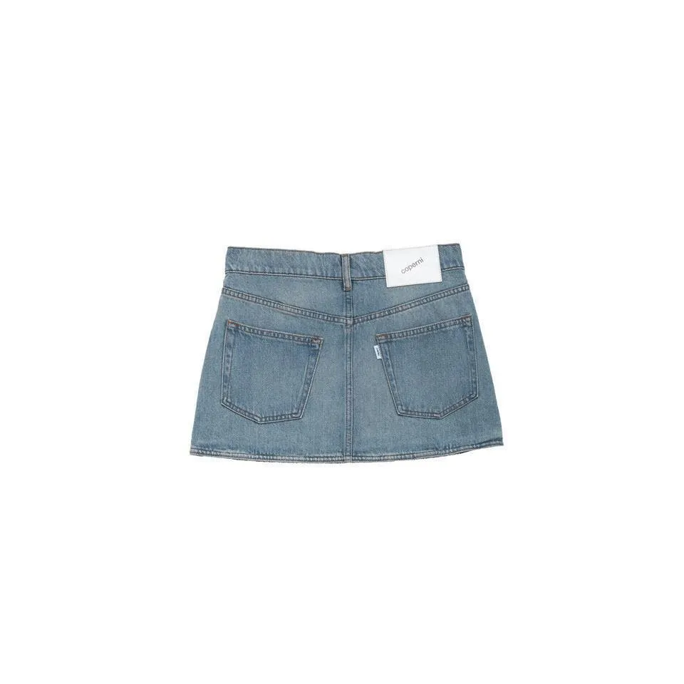 High Waist Denim Mini Skirt