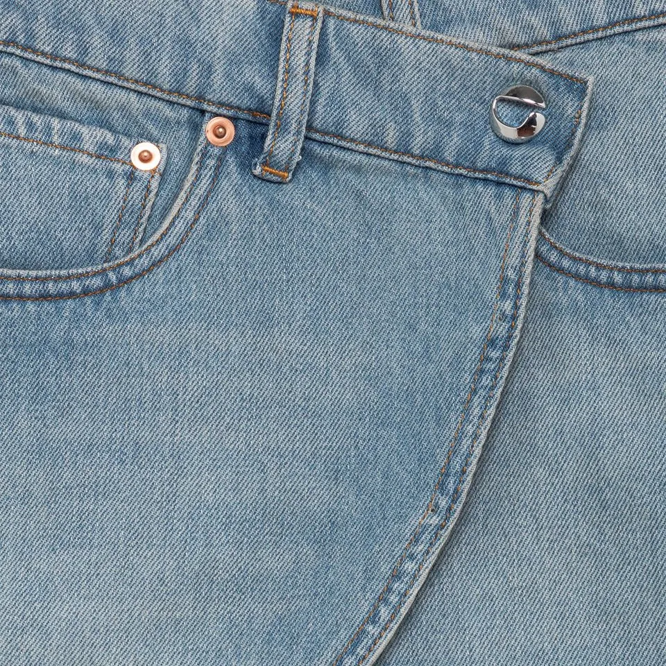 High Waist Denim Mini Skirt