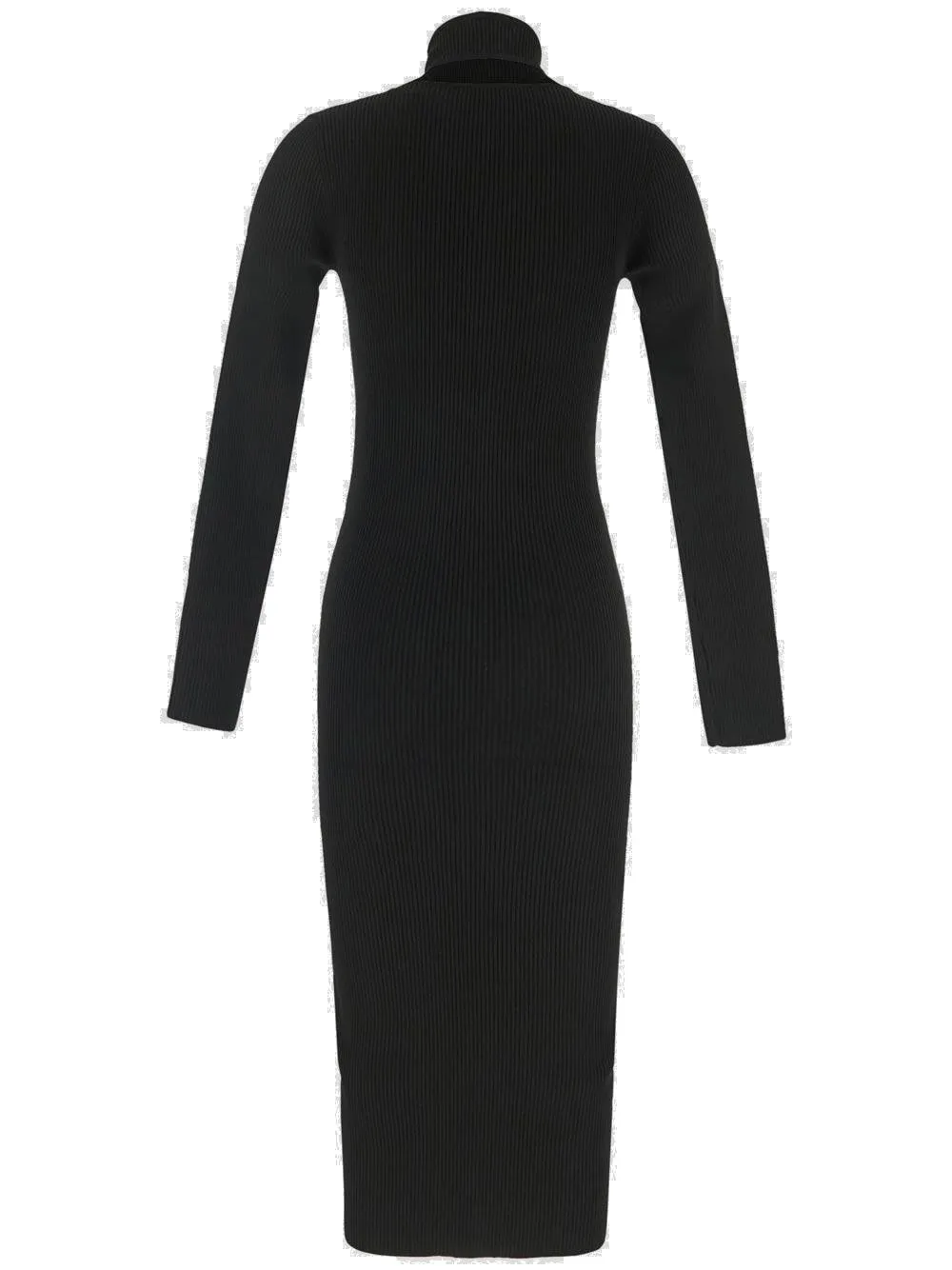 Cut-Out High Neck Midi Dress