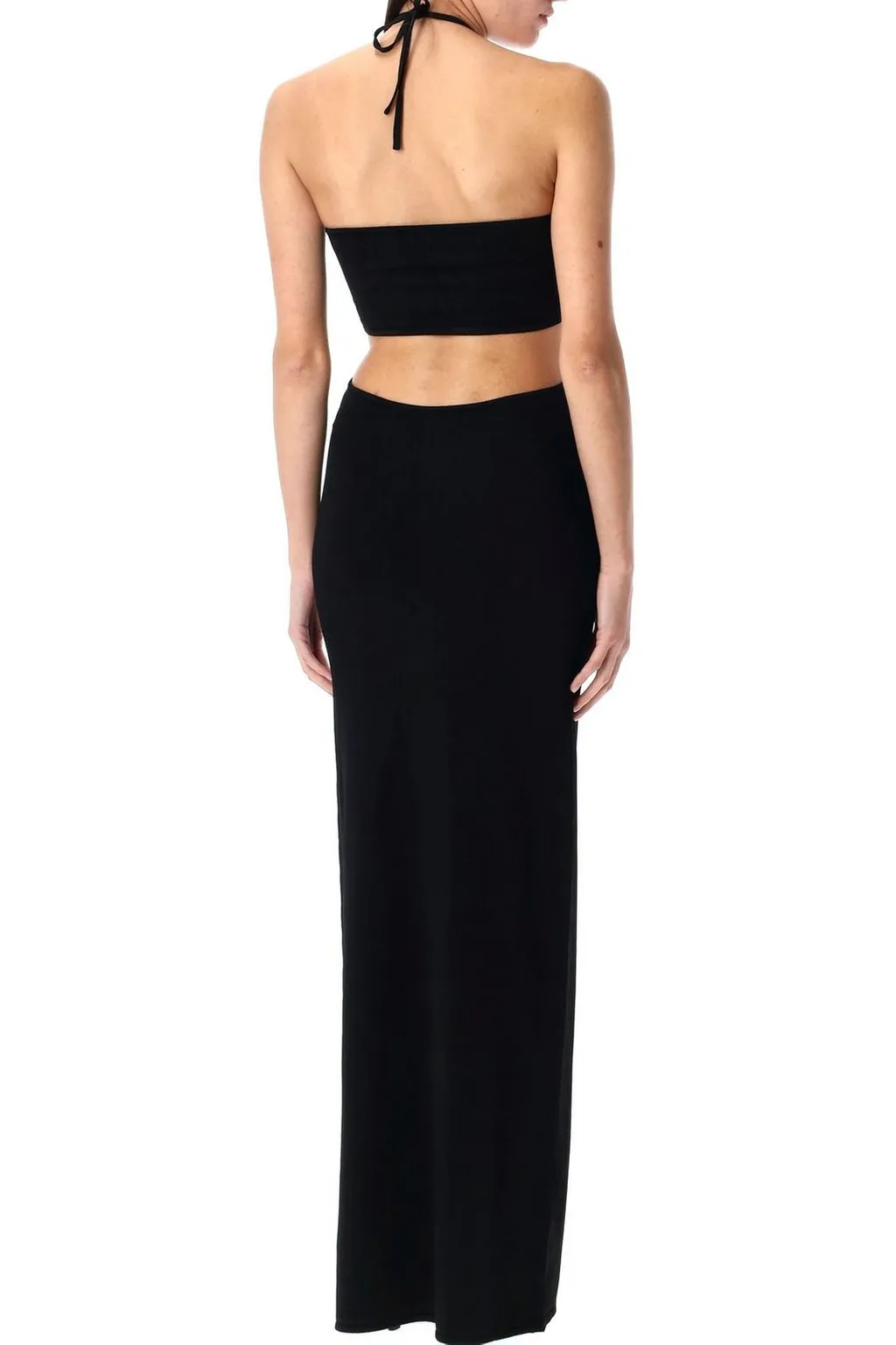 Knitted Halter Neck Maxi Dress