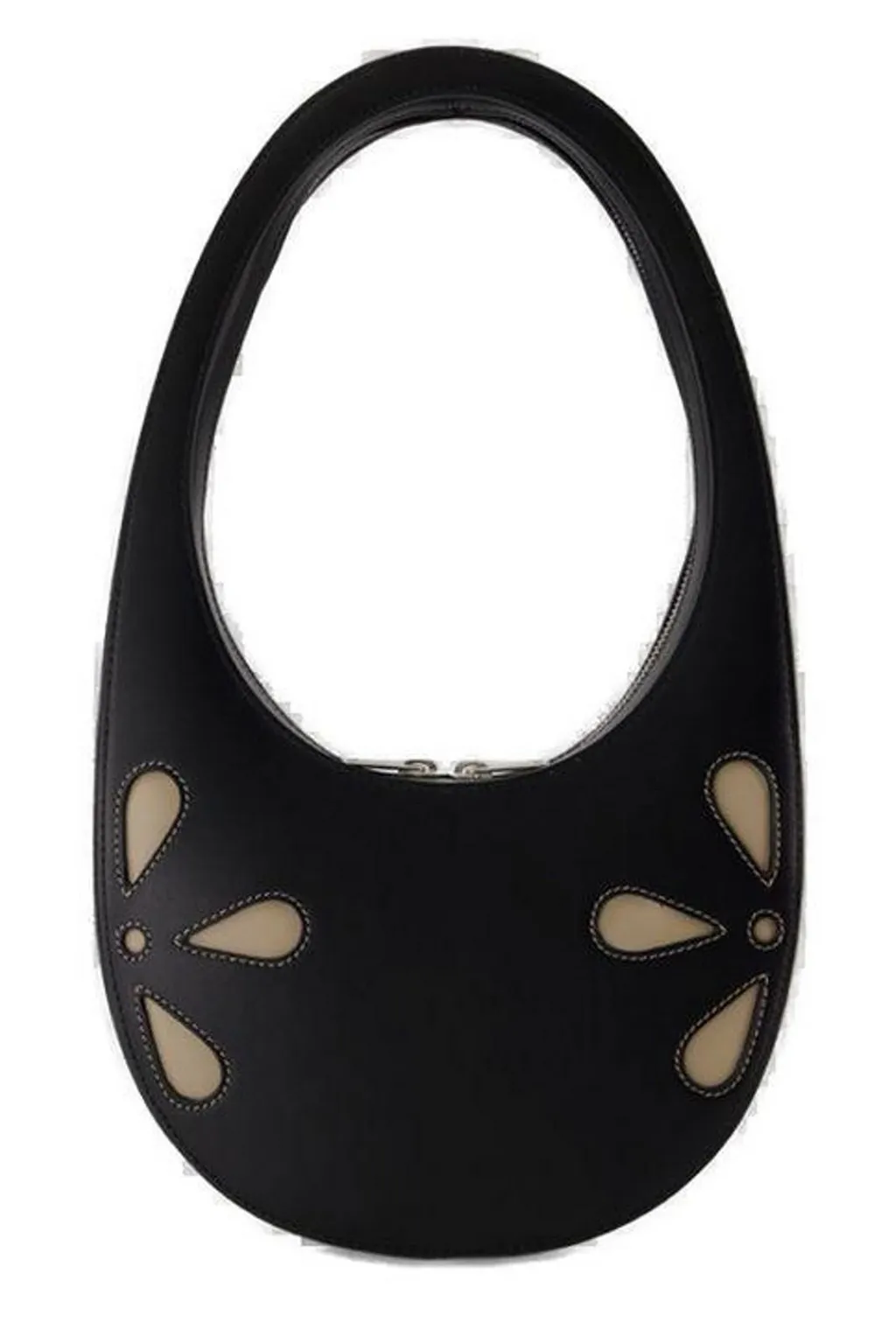 Logo Printed Swipe Tote Bag