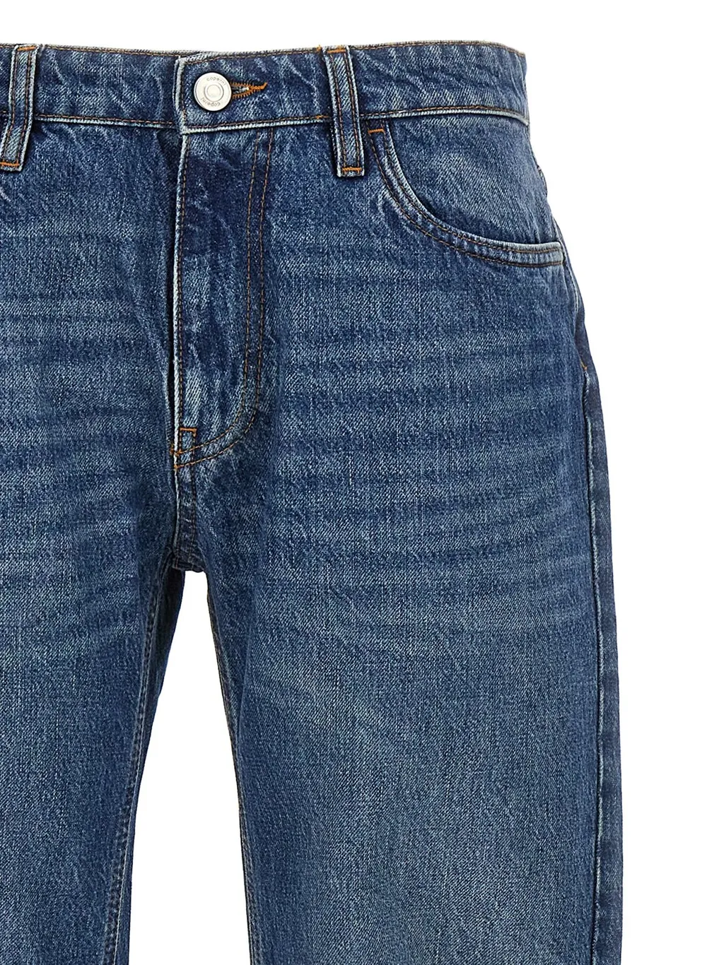 Logo-Patch Layered-Designed Jeans
