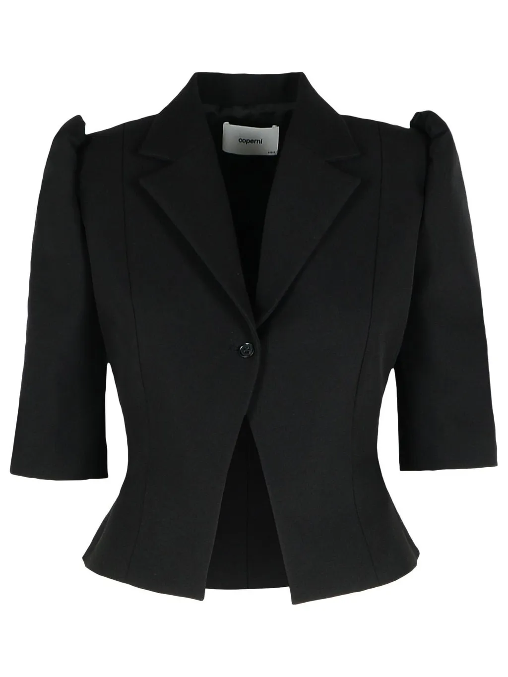 V-Neck Cropped Tailored Jacket