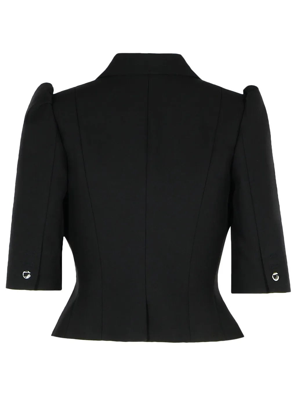 V-Neck Cropped Tailored Jacket
