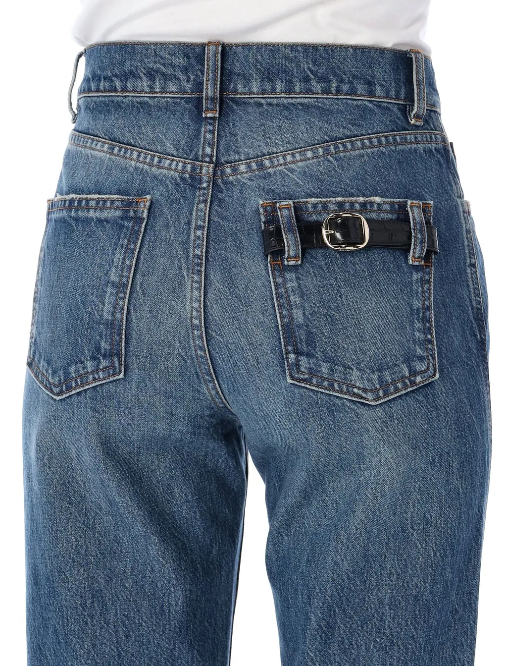 High-Waisted Slim-Fit Jeans