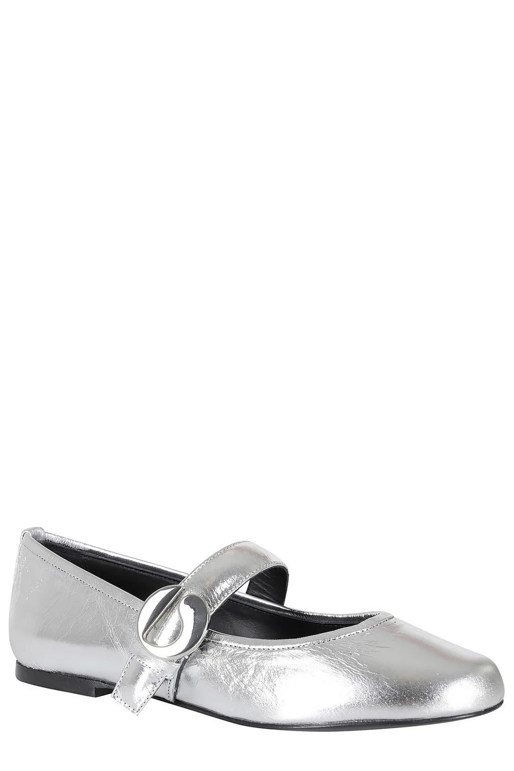 Metallic Ballerina Flat Shoes