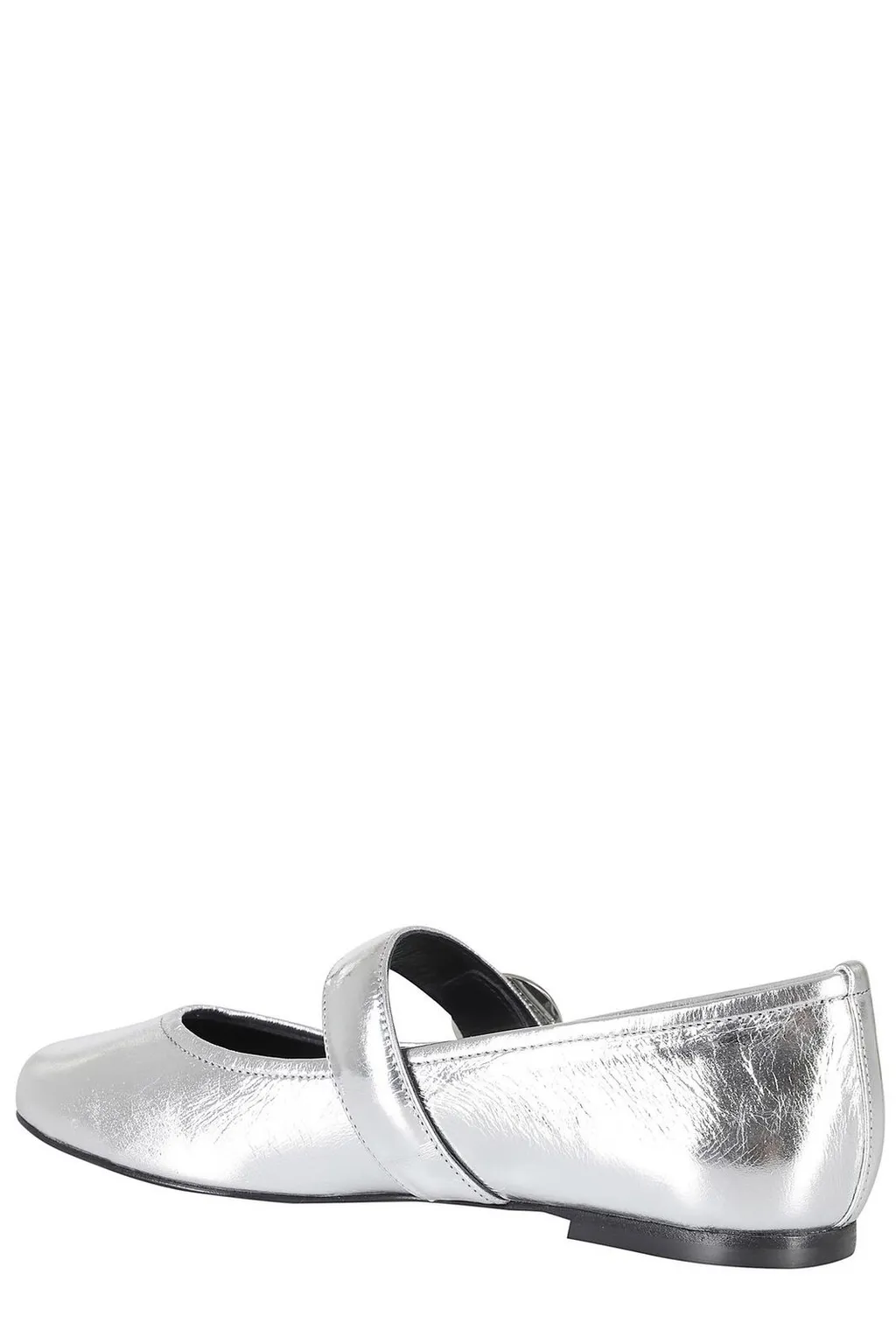 Metallic Ballerina Flat Shoes
