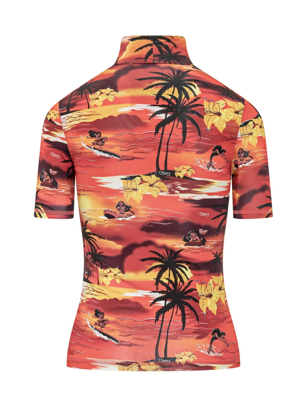 X Disney Tropical High Neck Fitted Top