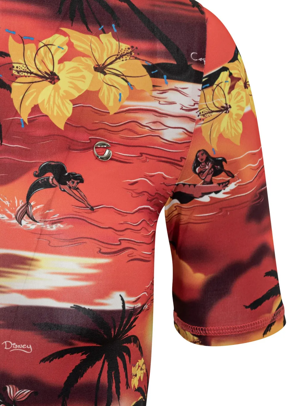 X Disney Tropical High Neck Fitted Top