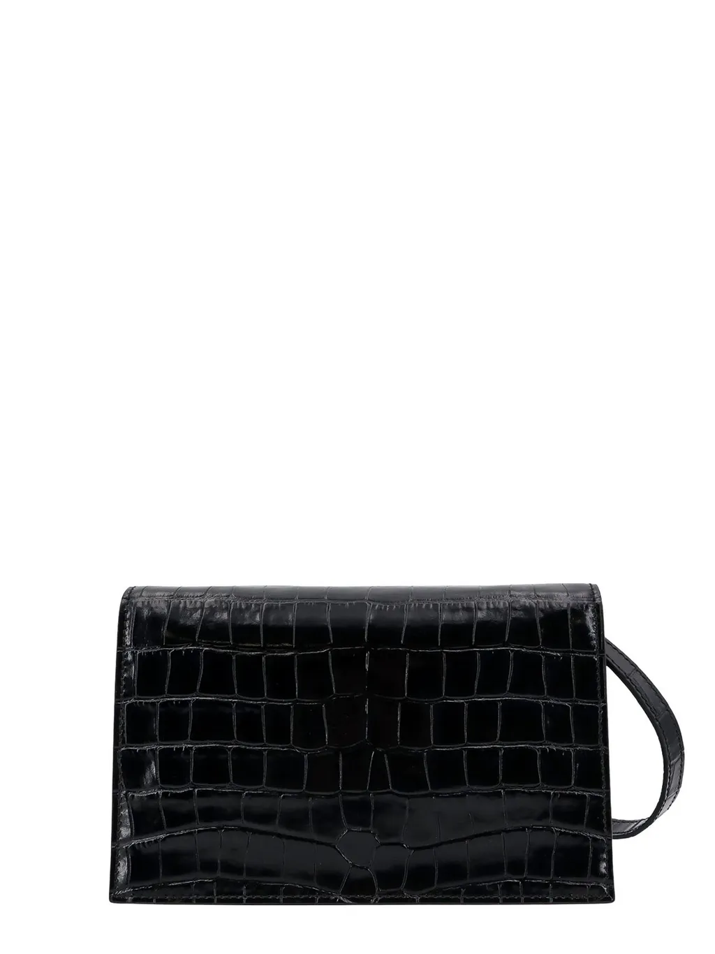 Logo Plaque Embossed Clutch Bag