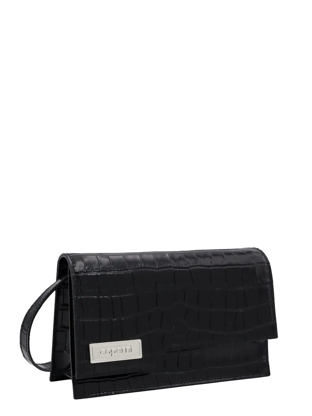 Logo Plaque Embossed Clutch Bag