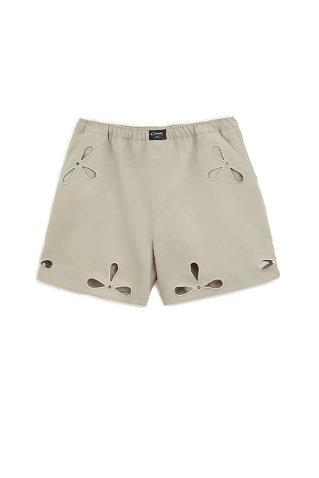 Logo Patch Cut-Out Shorts