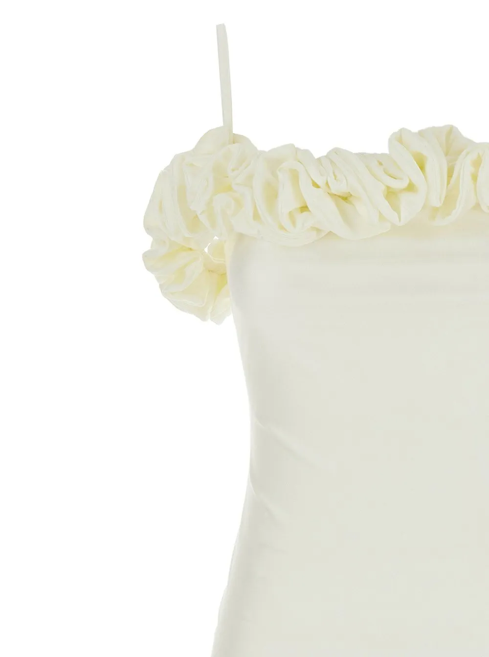 Ruffled Side-Slit Maxi Dress