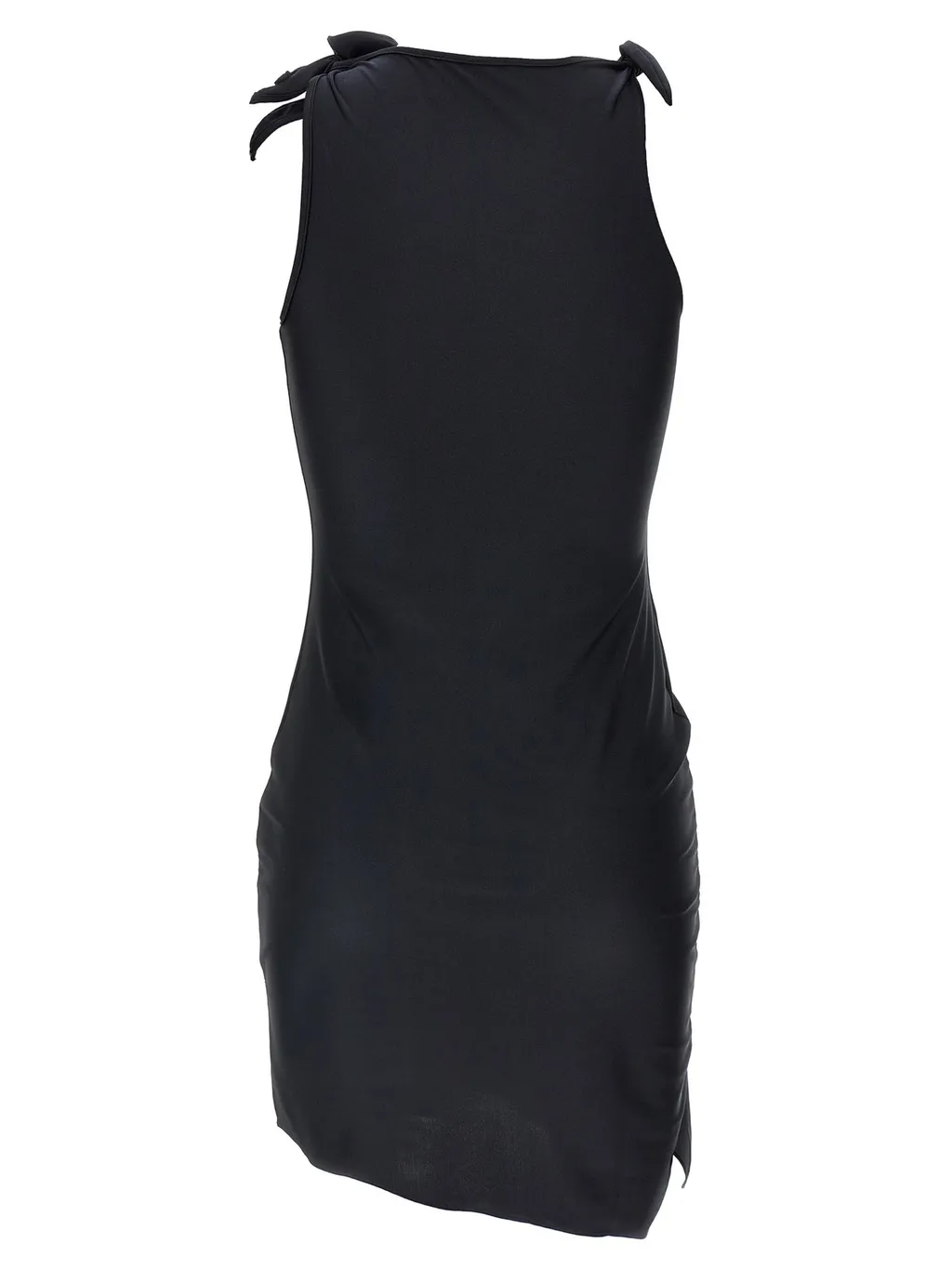 Asymmetric Flower Mini Dress
