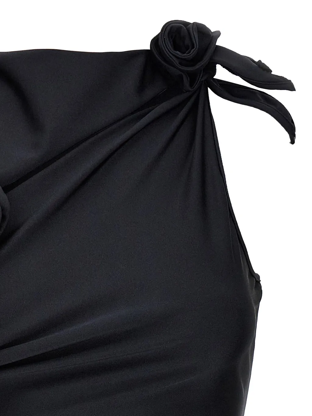 Asymmetric Flower Mini Dress