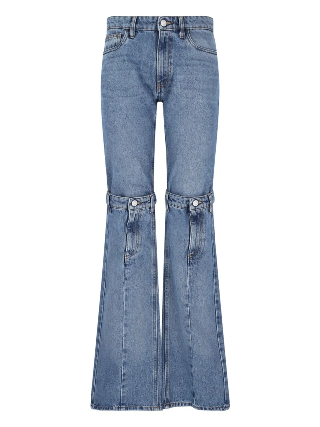 Open-Knee Distressed Jeans