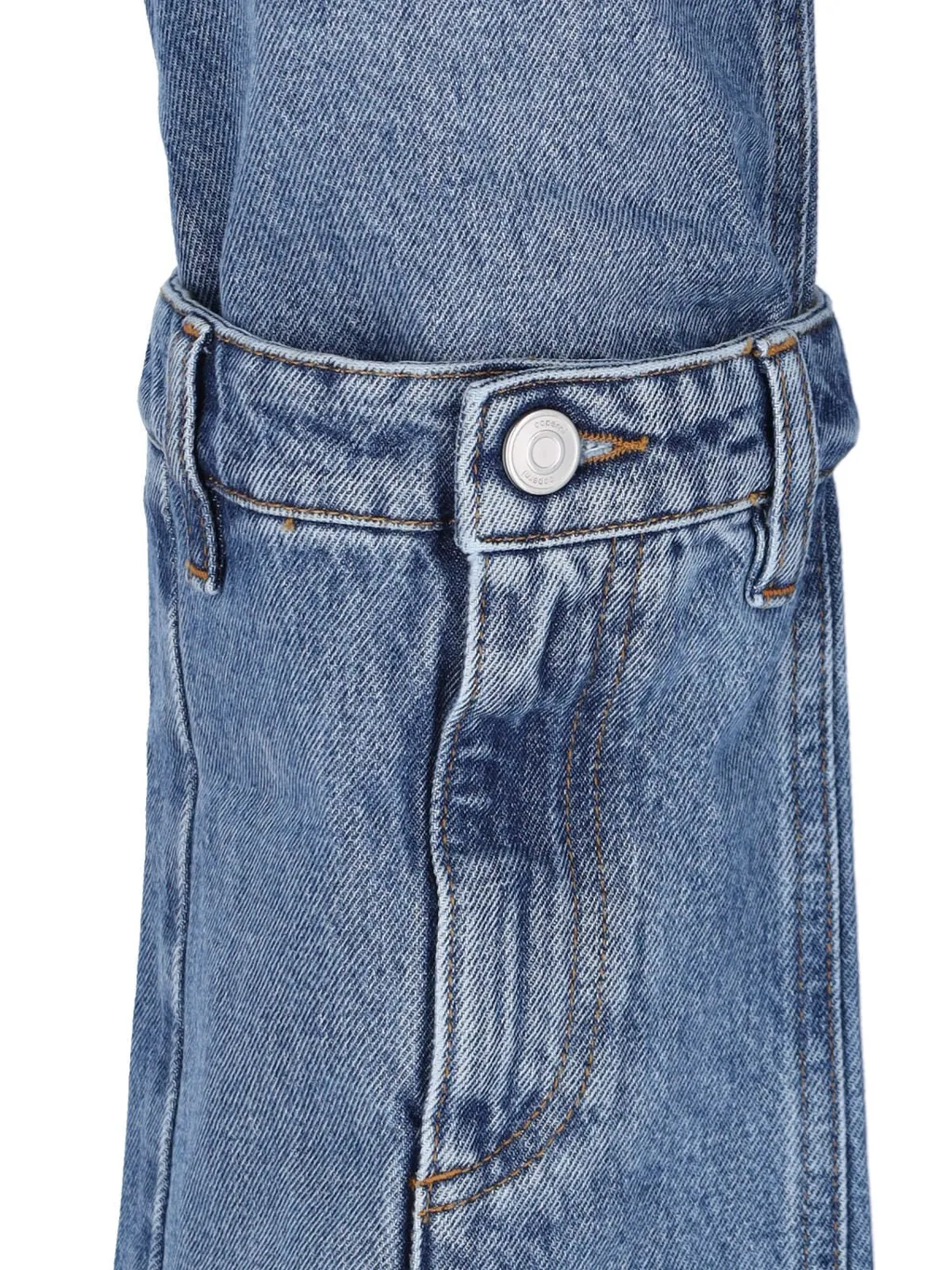 Open-Knee Distressed Jeans